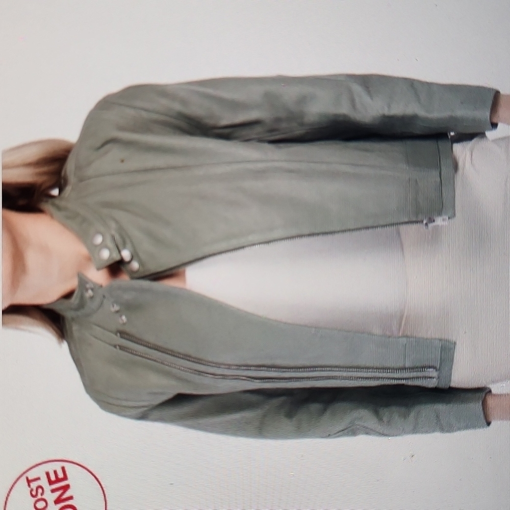 ZADIG & VOLTAIRE NWT OLIVE REAL LEATHER ASYMMETRIC ZIP MOTO JACKET